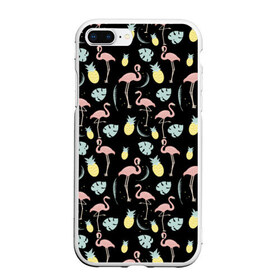 Чехол для iPhone 7Plus/8 Plus матовый с принтом Розовый фламинго , Силикон | Область печати: задняя сторона чехла, без боковых панелей | Тематика изображения на принте: африка | крылья | мода | прикольные | природа | птица | розовый | фламинго | цвет | яркие