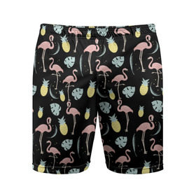 Мужские шорты 3D спортивные с принтом Розовый фламинго ,  |  | Тематика изображения на принте: африка | крылья | мода | прикольные | природа | птица | розовый | фламинго | цвет | яркие