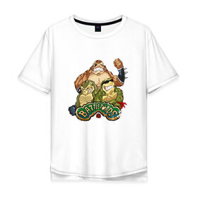 Мужская футболка хлопок Oversize с принтом Battletoads , 100% хлопок | свободный крой, круглый ворот, “спинка” длиннее передней части | battletoads | games | xbox