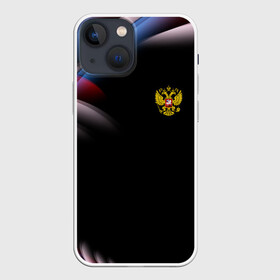 Чехол для iPhone 13 mini с принтом Россия ,  |  | abstraction | grunge | russia | sport | абстракция | герб | краска | русский | символика рф | спорт | спортивный | триколор | униформа | форма | я русский