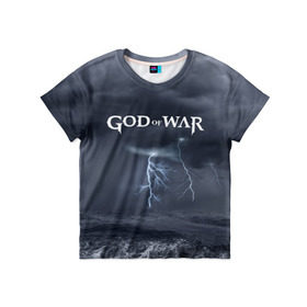 Детская футболка 3D с принтом God of WAR , 100% гипоаллергенный полиэфир | прямой крой, круглый вырез горловины, длина до линии бедер, чуть спущенное плечо, ткань немного тянется | 