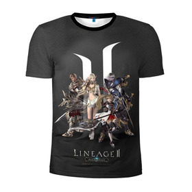 Мужская футболка 3D спортивная с принтом LineAge 2 Revolution , 100% полиэстер с улучшенными характеристиками | приталенный силуэт, круглая горловина, широкие плечи, сужается к линии бедра | l2 | la2 | lineage | lineage2 | ла2 | линейка
