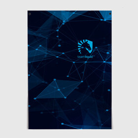 Постер с принтом TEAM LIQUID E-SPORT , 100% бумага
 | бумага, плотность 150 мг. Матовая, но за счет высокого коэффициента гладкости имеет небольшой блеск и дает на свету блики, но в отличии от глянцевой бумаги не покрыта лаком | 2019 | blue | cybersport | esport | liquid | logo | pro league | team | team liquid | киберспорт | логотип | тим ликвид | фирменные цвета