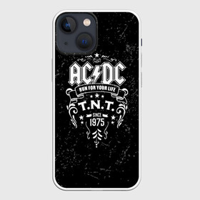 Чехол для iPhone 13 mini с принтом AC DC run for your life ,  |  | ac dc | acdc | acdc ас дс | австралийская | ангус янг | асдс | блюз | группа | крис слэйд | метал | молния | музыка | музыканты | певцы | рок | рок н ролл | стиви янг | хард | хардрок | эксл роуз