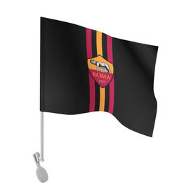 Флаг для автомобиля с принтом FC Roma Lines , 100% полиэстер | Размер: 30*21 см | football | italia | logo | roma | sport | италия | лого | спорт | фк | футбол | футбольный клуб | эмблема