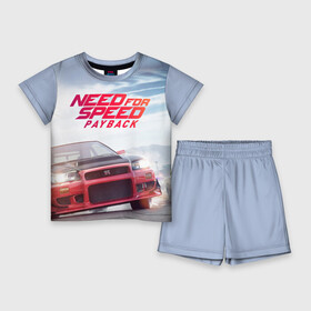 Детский костюм с шортами 3D с принтом Need for Speed: Payback ,  |  | авто | аркада | гонки | жажда | машины | мода | популярные | расплата | скорости