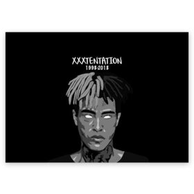 Поздравительная открытка с принтом Xxxtentation RIP , 100% бумага | плотность бумаги 280 г/м2, матовая, на обратной стороне линовка и место для марки
 | Тематика изображения на принте: at | i | look | me | p | r | r.i.p. | revenge | rip | x | xtentation | xxx | рэп