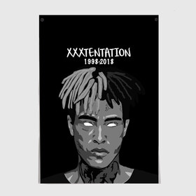 Постер с принтом Xxxtentation RIP , 100% бумага
 | бумага, плотность 150 мг. Матовая, но за счет высокого коэффициента гладкости имеет небольшой блеск и дает на свету блики, но в отличии от глянцевой бумаги не покрыта лаком | Тематика изображения на принте: at | i | look | me | p | r | r.i.p. | revenge | rip | x | xtentation | xxx | рэп