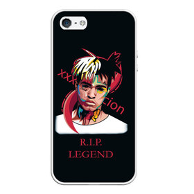 Чехол для iPhone 5/5S матовый с принтом XXXTentacion RIP Legend 2 , Силикон | Область печати: задняя сторона чехла, без боковых панелей | legend | r.i.p. | rap | rip | tentacion | xxxtentacion | джасей онфрой | икс | легенда | покойся с миром | рэп | тентаньсьен | тентасьён | тентасьон | экс