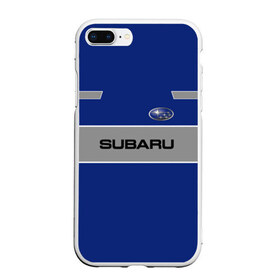 Чехол для iPhone 7Plus/8 Plus матовый с принтом Subaru , Силикон | Область печати: задняя сторона чехла, без боковых панелей | subaru | марка | машины | субару