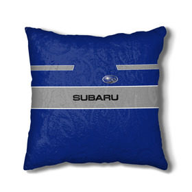 Подушка 3D с принтом Subaru , наволочка – 100% полиэстер, наполнитель – холлофайбер (легкий наполнитель, не вызывает аллергию). | состоит из подушки и наволочки. Наволочка на молнии, легко снимается для стирки | subaru | марка | машины | субару