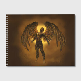 Альбом для рисования с принтом Deus Ex Human Revolution , 100% бумага
 | матовая бумага, плотность 200 мг. | Тематика изображения на принте: action | rpg | ангел | бог | детройт | из | киберпанк | революция | стелс | человечества | экшен