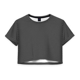 Женская футболка 3D укороченная с принтом Змей , 100% полиэстер | круглая горловина, длина футболки до линии талии, рукава с отворотами | carbon | змеиная кожа | змей | змея | карбон | кожа змеи