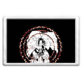 Магнит 45*70 с принтом Хао Асакура , Пластик | Размер: 78*52 мм; Размер печати: 70*45 | shaman king | зик | король шаманов | манга | шаман кинг
