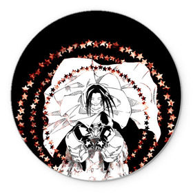 Коврик круглый с принтом Хао Асакура , резина и полиэстер | круглая форма, изображение наносится на всю лицевую часть | shaman king | зик | король шаманов | манга | шаман кинг