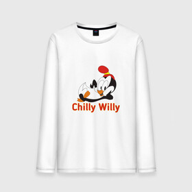 Мужской лонгслив хлопок с принтом Chilly Willy , 100% хлопок |  | chilly | chilly willy | арт | животные | милые | мультфильмы | пингвины | чилли вилли