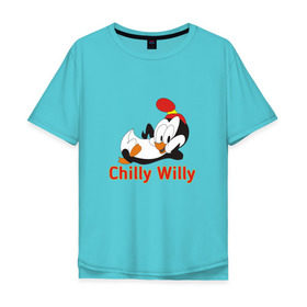 Мужская футболка хлопок Oversize с принтом Chilly Willy , 100% хлопок | свободный крой, круглый ворот, “спинка” длиннее передней части | Тематика изображения на принте: chilly | chilly willy | арт | животные | милые | мультфильмы | пингвины | чилли вилли