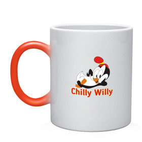 Кружка хамелеон с принтом Chilly Willy , керамика | меняет цвет при нагревании, емкость 330 мл | Тематика изображения на принте: chilly | chilly willy | арт | животные | милые | мультфильмы | пингвины | чилли вилли