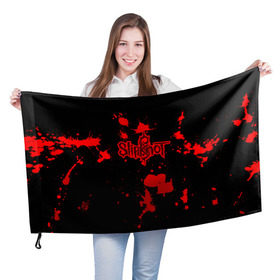 Флаг 3D с принтом Slipknot , 100% полиэстер | плотность ткани — 95 г/м2, размер — 67 х 109 см. Принт наносится с одной стороны | 