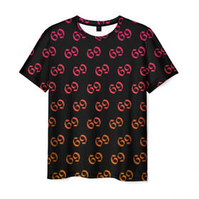 Мужская футболка 3D с принтом 6IX9INE 69 , 100% полиэфир | прямой крой, круглый вырез горловины, длина до линии бедер | 6ix9ine | sixnine | tekashi