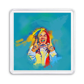 Магнит 55*55 с принтом 6IX9INE PAINTS , Пластик | Размер: 65*65 мм; Размер печати: 55*55 мм | 6ix9ine | sixnine | tekashi