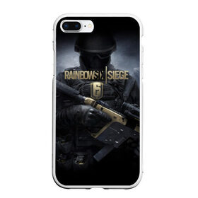 Чехол для iPhone 7Plus/8 Plus матовый с принтом RAINBOW SIX SIEGE , Силикон | Область печати: задняя сторона чехла, без боковых панелей | 2019 | cybersport | esports | pro league | r6 | rainbow | rainbow six | siege | six | армия | боевик | военные | война | игры | киберспорт | логотип | оперативники | радуга | шутер