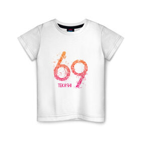 Детская футболка хлопок с принтом Tekashi69 , 100% хлопок | круглый вырез горловины, полуприлегающий силуэт, длина до линии бедер | Тематика изображения на принте: 6ix9ine | sixnine | tekashi