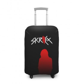 Чехол для чемодана 3D с принтом Skrillex , 86% полиэфир, 14% спандекс | двустороннее нанесение принта, прорези для ручек и колес | 