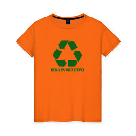 Женская футболка хлопок с принтом Boulevard Depo , 100% хлопок | прямой крой, круглый вырез горловины, длина до линии бедер, слегка спущенное плечо | bdepo | boulevard depo | артем шатохин | булевард депо