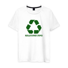 Мужская футболка хлопок с принтом Boulevard Depo , 100% хлопок | прямой крой, круглый вырез горловины, длина до линии бедер, слегка спущенное плечо. | bdepo | boulevard depo | артем шатохин | булевард депо