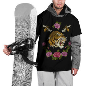 Накидка на куртку 3D с принтом GG Tiger , 100% полиэстер |  | Тематика изображения на принте: bee | brand | flower | flowers | gg | ggang | gucci | guccigang | tiger | вышивка | гг | гуччи | пчела | пчелы | тигр | цветок | цветы