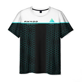 Мужская футболка 3D с принтом Detroit AX400 , 100% полиэфир | прямой крой, круглый вырез горловины, длина до линии бедер | 2038 | connor | dbh | detroit | gamer | kara | андроид | девиант | детройт | кара | квест | коннор | маркус