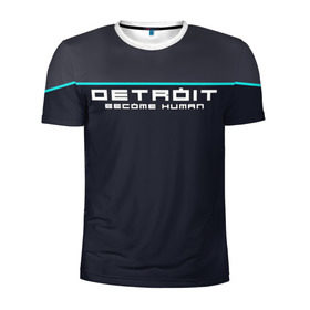 Мужская футболка 3D спортивная с принтом Detroit become human , 100% полиэстер с улучшенными характеристиками | приталенный силуэт, круглая горловина, широкие плечи, сужается к линии бедра | Тематика изображения на принте: 