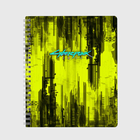 Тетрадь с принтом CYBERPUNK 2077 , 100% бумага | 48 листов, плотность листов — 60 г/м2, плотность картонной обложки — 250 г/м2. Листы скреплены сбоку удобной пружинной спиралью. Уголки страниц и обложки скругленные. Цвет линий — светло-серый
 | 2019 | cd project red | cyberpunk 2077 | future | hack | night city | samurai | sci fi | андроиды | безумие | будущее | город ночи | киберпанк 2077 | логотип | роботы | самураи | фантастика | цифры