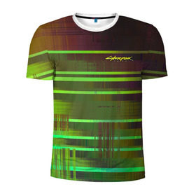 Мужская футболка 3D спортивная с принтом CYBERPUNK 2077 (НА СПИНЕ) , 100% полиэстер с улучшенными характеристиками | приталенный силуэт, круглая горловина, широкие плечи, сужается к линии бедра | 