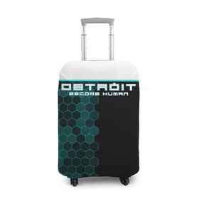 Чехол для чемодана 3D с принтом Detroit become human , 86% полиэфир, 14% спандекс | двустороннее нанесение принта, прорези для ручек и колес | 2038 | connor | dbh | detroit | gamer | kara | андроид | девиант | детройт | кара | квест | коннор | маркус