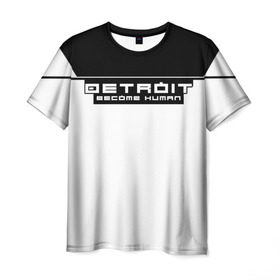 Мужская футболка 3D с принтом Детройт: Стать человеком , 100% полиэфир | прямой крой, круглый вырез горловины, длина до линии бедер | 2038 | connor | dbh | detroit | gamer | kara | андроид | девиант | детройт | кара | квест | коннор | маркус