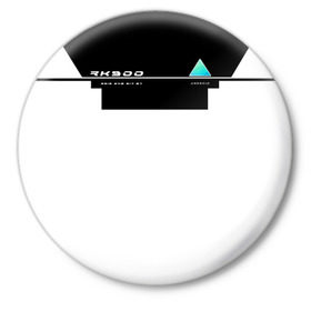 Значок с принтом Detroit RK900 ,  металл | круглая форма, металлическая застежка в виде булавки | Тематика изображения на принте: 