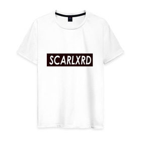 Мужская футболка хлопок с принтом scarlxrd_black , 100% хлопок | прямой крой, круглый вырез горловины, длина до линии бедер, слегка спущенное плечо. | scarlxrd | мариус