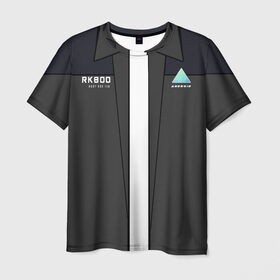 Мужская футболка 3D с принтом RK800 без галстука , 100% полиэфир | прямой крой, круглый вырез горловины, длина до линии бедер | 2038 | connor | dbh | detroit | gamer | kara | андроид | девиант | детройт | кара | квест | коннор | маркус
