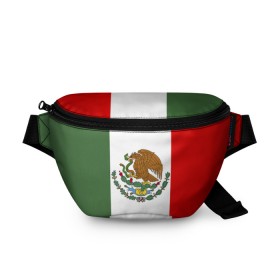 Поясная сумка 3D с принтом Мексика Чемпионат Мира , 100% полиэстер | плотная ткань, ремень с регулируемой длиной, внутри несколько карманов для мелочей, основное отделение и карман с обратной стороны сумки застегиваются на молнию | mexico | бразилия | мексика | сборная мексики | футбол | чемпионат мира