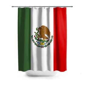 Штора 3D для ванной с принтом Мексика Чемпионат Мира , 100% полиэстер | плотность материала — 100 г/м2. Стандартный размер — 146 см х 180 см. По верхнему краю — пластиковые люверсы для креплений. В комплекте 10 пластиковых колец | mexico | бразилия | мексика | сборная мексики | футбол | чемпионат мира