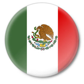 Значок с принтом Мексика Чемпионат Мира ,  металл | круглая форма, металлическая застежка в виде булавки | Тематика изображения на принте: mexico | бразилия | мексика | сборная мексики | футбол | чемпионат мира