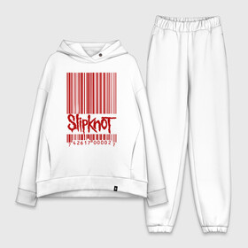 Женский костюм хлопок Oversize с принтом SlipKnot штрих код ,  |  | 1999 | got | slipknot. mad | группа | код | логотип | надпись | слипкнот | штрих | штрихкод | эмблема