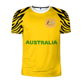 Мужская футболка 3D спортивная с принтом Australia , 100% полиэстер с улучшенными характеристиками | приталенный силуэт, круглая горловина, широкие плечи, сужается к линии бедра | 