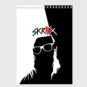 Скетчбук с принтом Skrillex , 100% бумага
 | 48 листов, плотность листов — 100 г/м2, плотность картонной обложки — 250 г/м2. Листы скреплены сверху удобной пружинной спиралью | john | moore | skrilex | skrillex | sonny | twipz | бростеп | джон | диджей | композитор | музыкант | мур | продюсер | скрайлекс | скрайллекс | скрилекс | скриллекс | сонни | хаус | электро