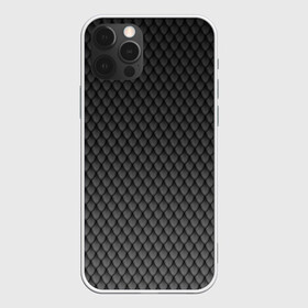 Чехол для iPhone 12 Pro с принтом Чешуя дракона , силикон | область печати: задняя сторона чехла, без боковых панелей | змеиная кожа | змея | черный