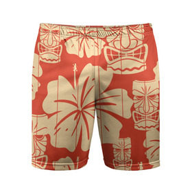 Мужские шорты 3D спортивные с принтом Гавайские маски ,  |  | идол | паттерн | цветы