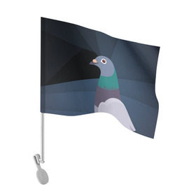 Флаг для автомобиля с принтом Голубь Наташа , 100% полиэстер | Размер: 30*21 см | natasha | голубь наташа | мемы