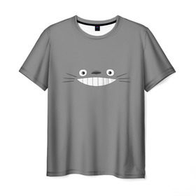 Мужская футболка 3D с принтом Мой сосед Тоторо , 100% полиэфир | прямой крой, круглый вырез горловины, длина до линии бедер | totoro | хаяо миядзаки